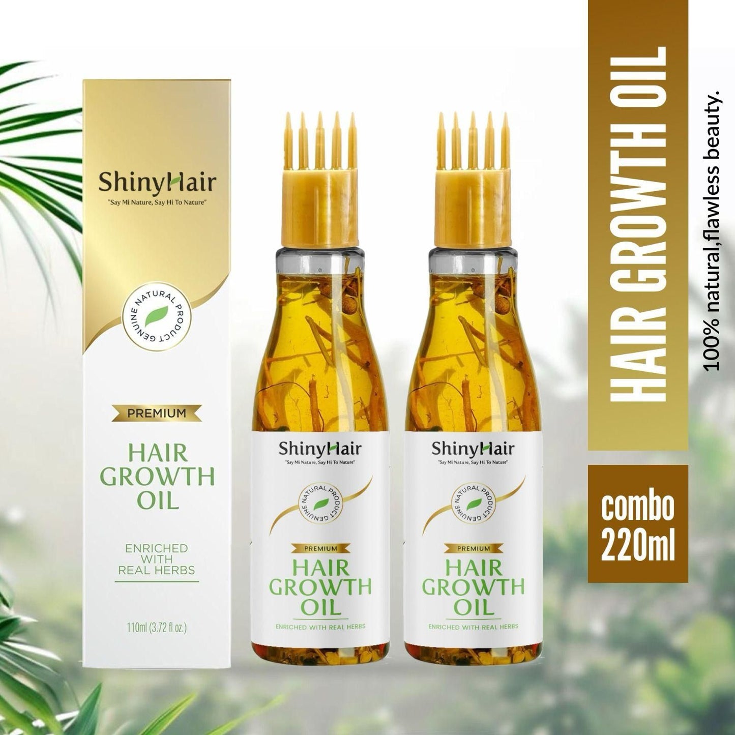 ShinyHair Growth Oil Enriched With Real Herbs 110ml (Pack of 2)