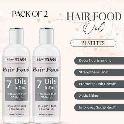 Havelyn Hair Food Oil For Hair Nourishing Moisture 100ml (Pack Of 2)